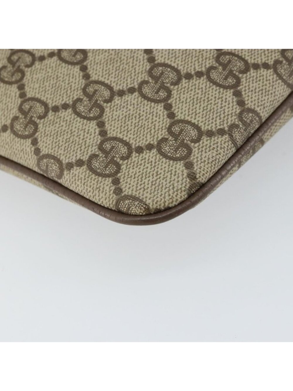 Authentic GUCCI GG Supreme Web Sherry Line Bag PVC Beige Gold 004 02 047 - Picture 7 of 16